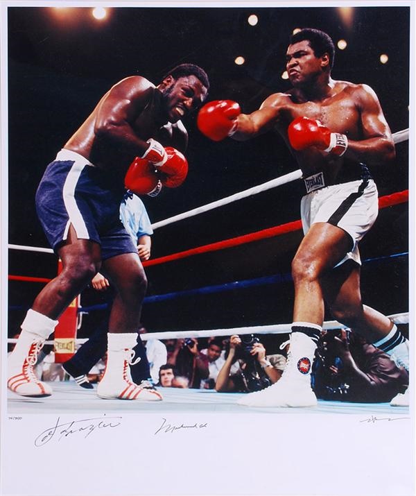 - Muhammad Ali vs. Joe Frazier III Signed Photo by Neil Leifer
