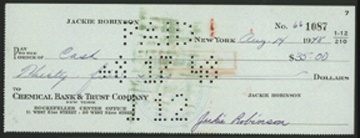 - 1948 Jackie Robinson Signed Check