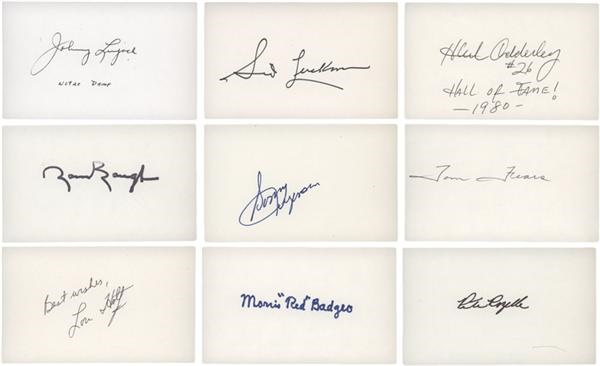- Large Collection of Signed Football 3x5" Index Cards (150 different)