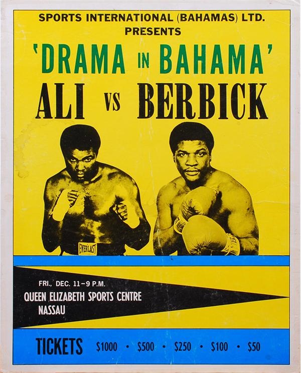 1981 Muhammad Ali vs.Trevor Berbick On-Site Fight Poster-Ali's Last Fight