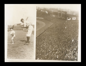Babe Ruth - Babe Ruth & The First Game at Yankee Stadium Wire Photograph