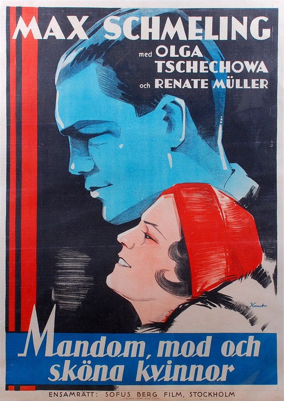- 1930's Max Schmeling One Sheet Swedish Film Poster