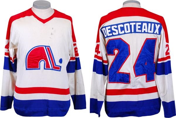 Hockey Equipment - 1973-74 Norm Descoteaux Quebec Nordiques WHA Game Worn Jersey