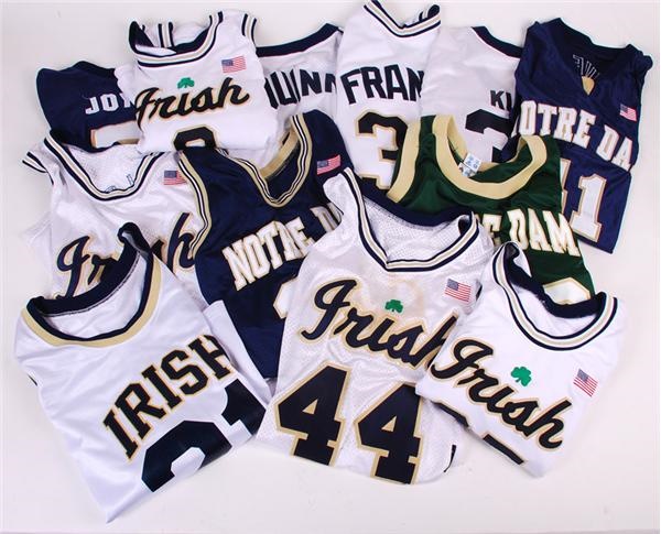 Basketball - Collection of  Notre Dame Game Used Basketball Jerseys (12)