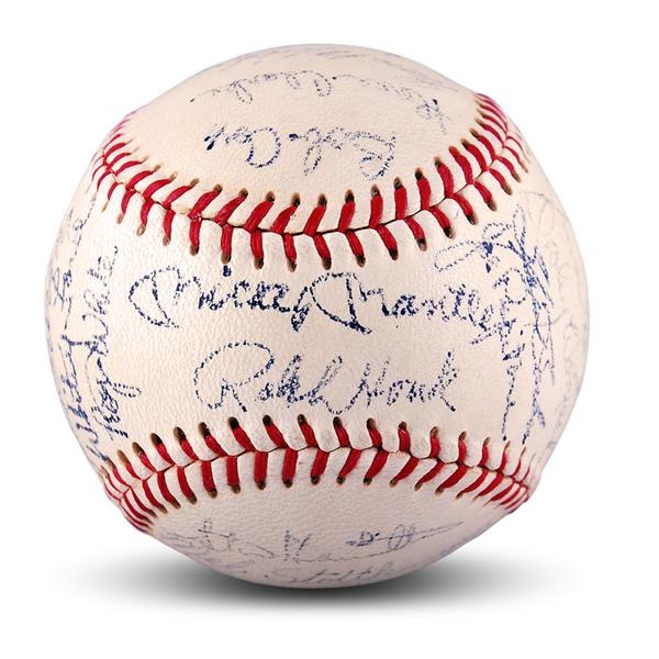 NY Yankees, Giants & Mets - 1968 New York Yankees Team Signed Baseball-Mantle's Last Season
