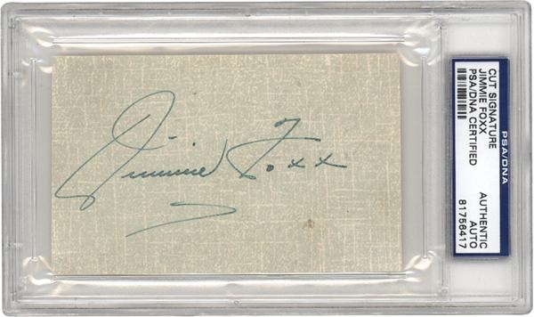 Baseball Autographs - Mint Jimmie Foxx Signature