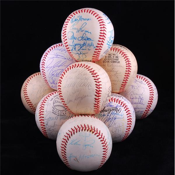 1960's-2000's New York Mets Team Signed Baseball Collection (40)