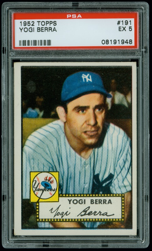 Cards BAseball Post 1930 - 1952 Topps Yogi Berra Graded EX 5