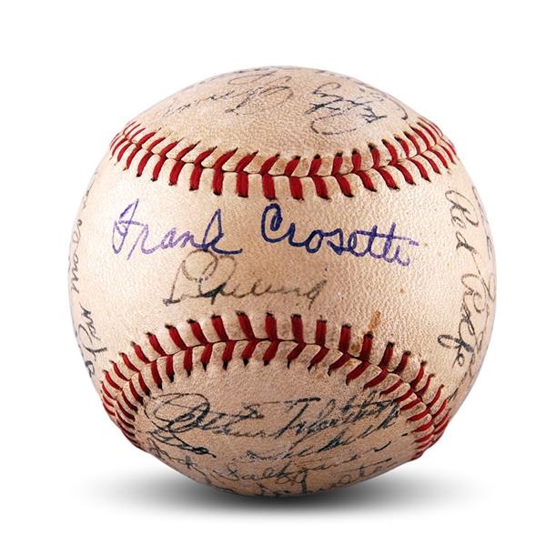 Baseball Autographs - 1937 New York Yankees World Champions Team Signed Baseball
