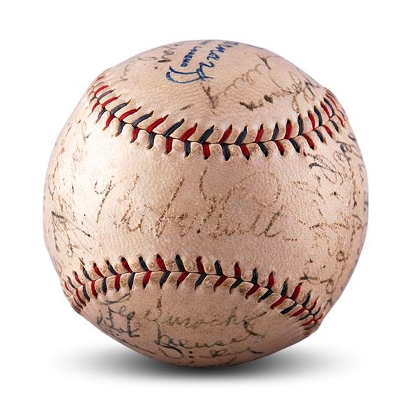 1929 New York Yankees Team-Signed Baseball