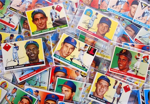 - 1955 Topps Baseball Cards with Sandy Koufax and Roberto Clemente Rookie Cards (105)
