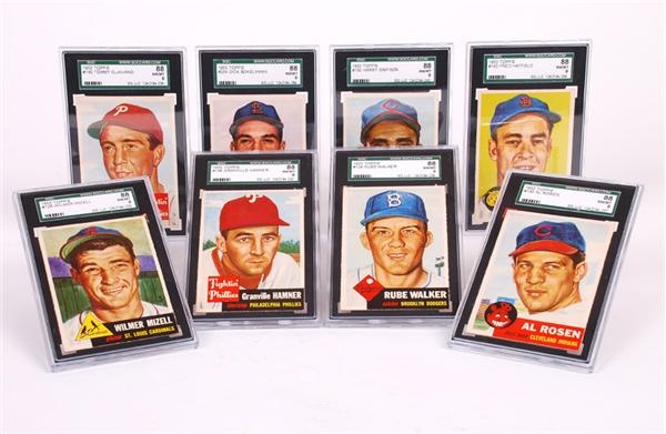 - 1953 Topps Baseball Cards All SGC 88 NM-MT 8 (15)