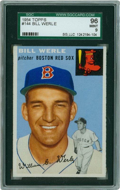 Baseball and Trading Cards - 1954 Topps #144 Bill Werle SGC 96 MINT 9