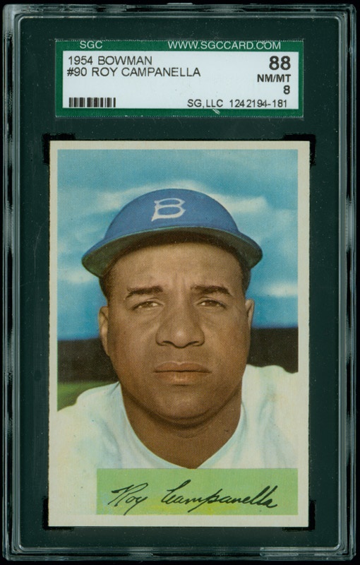 Cards BAseball Post 1930 - 1954 Bowman #90 Roy Campanella SGC 88 NM/MT 8