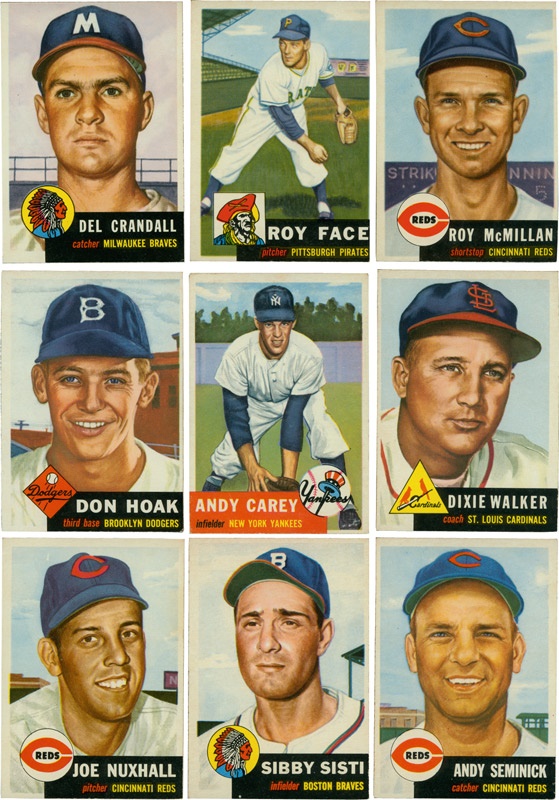 High Grade 1953 Topps Baseball Cards (322)