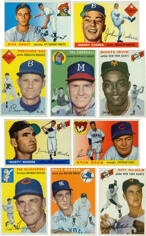 Baseball and Trading Cards - 1954 & 1955 Topps High Grade Baseball Cards (262)