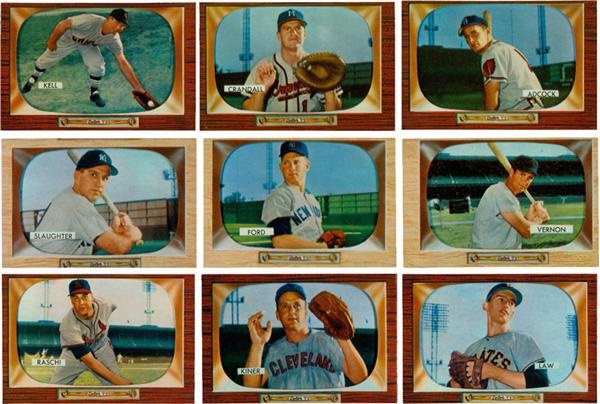 - 1955 Bowman High Grade Baseball Cards (352)