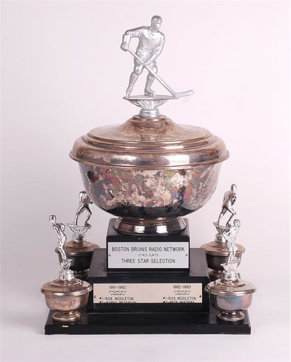 Hockey Memorabilia - 1981-1988 Boston Bruins "Three Star" Team Trophy