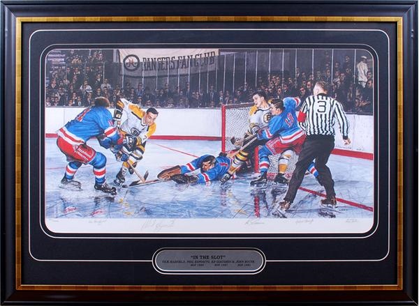 Autographs Hockey - "In The Slot" Limited Edition Signed Lithograph