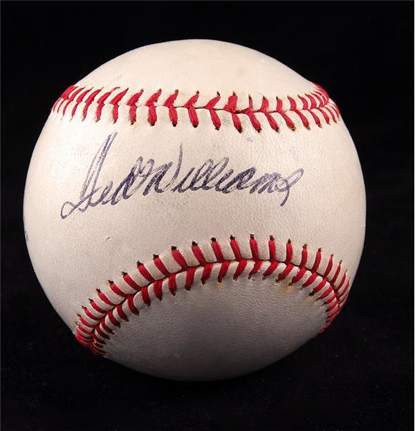 Autographs Baseball - Ted Williams Vintage Single Signed Baseball