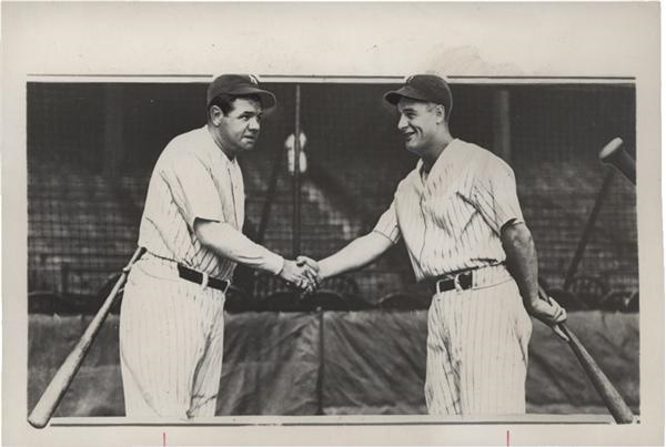 Babe Ruth and Lou Gehrig - Babe and Lou Friends.....NOT! (1931)