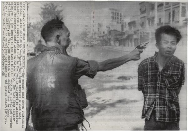 War - General Nguyen Ngoc Loan Executing a Viet Cong Prisoner in Saigon by Eddie Adams (1968)