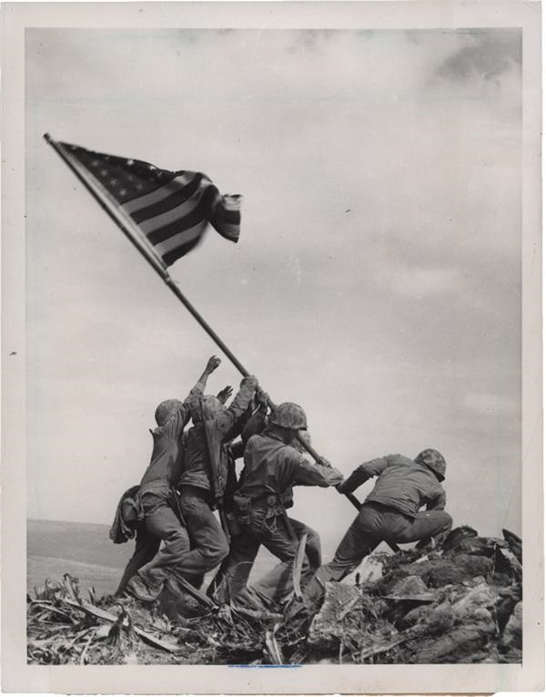 War - Raising the Flag at Iwo Jima by Joe Rosenthal (1945)