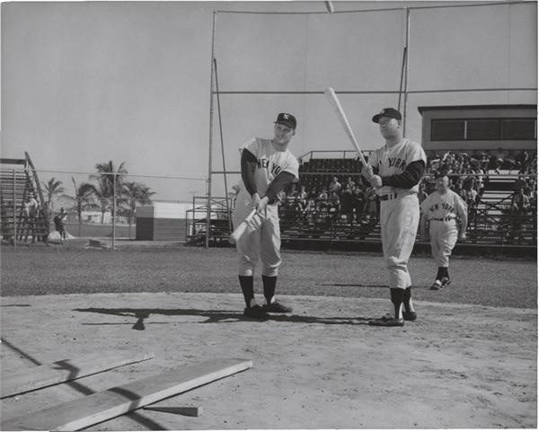 Memorabilia Baseball Photographs - Singles - Mickey Mantle and Roger Maris Safe at Home Candid Movie Still (1962)