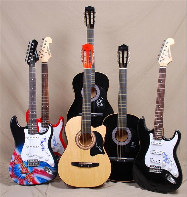 - (30) Musician and Celebrity signed Guitars with Def Leppard, Ice T, Les Paul and Billy Idol