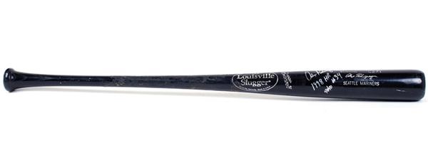 Baseball Equipment - 1998 Alex Rodriguez Autographed Home Run #34 Game Used Bat