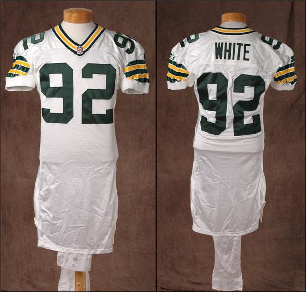 1995 Reggie White Green Bay Packers Game Used Jersey Packer LOA