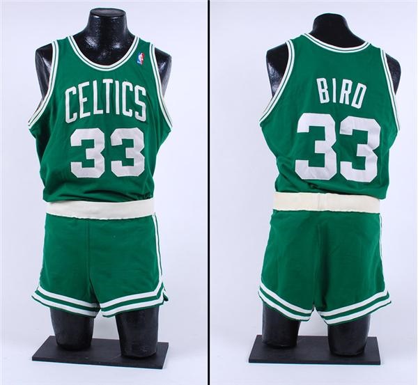 1980's Larry Bird Complete Boston Celtics Basketball Uniform