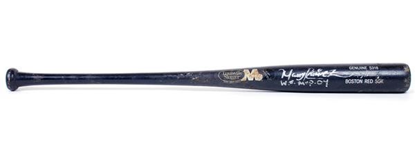 Game Used Baseball - Manny ramirez Signed M9 Game Used Bat