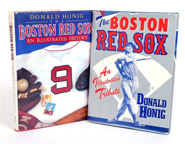 - Hardcover Baseball Books Signed by Multiple Boston Red Sox Players (2)