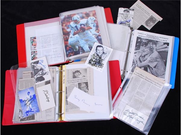 - Large Sports, Celebrity and Historical Autograph Collection (200+)