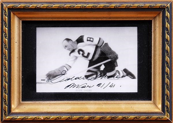 Autographs Hockey - Eddie Shore Signed Photo (1941)