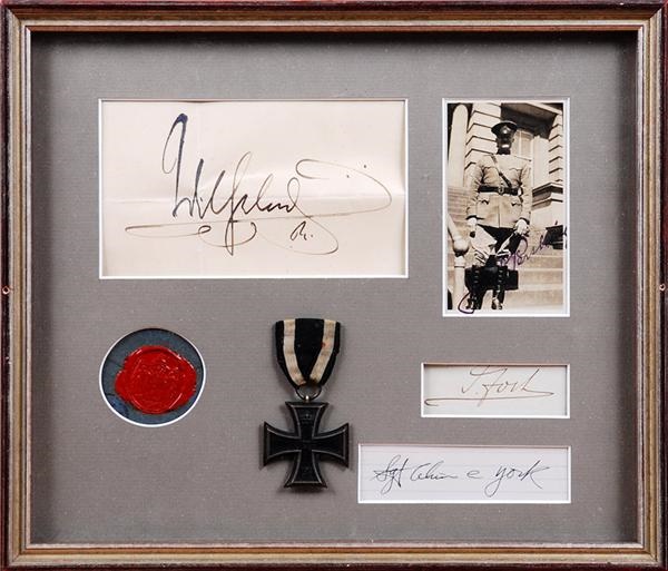 Rock And Pop Culture - WWI Military Signed Display with Pershing and York