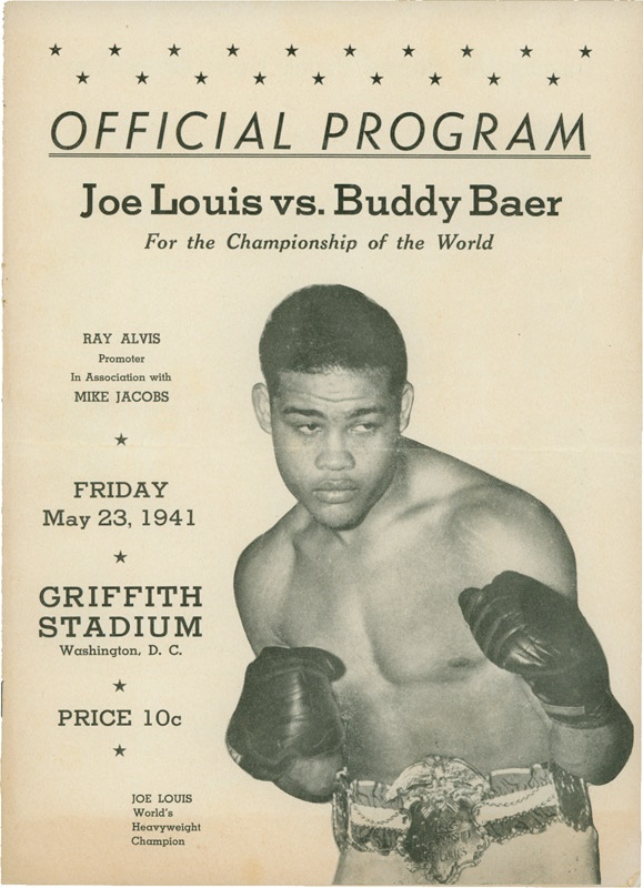 Rare 1941 Joe Louis vs. Buddy Baer Fight Program