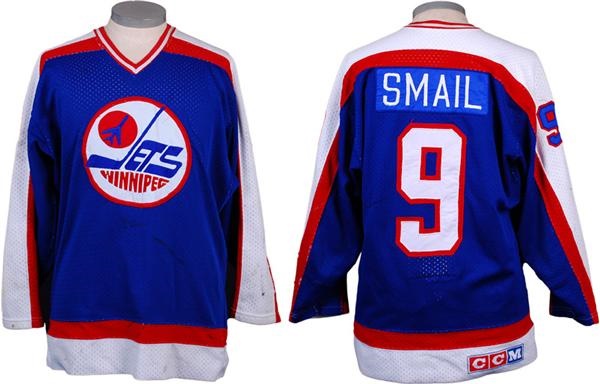 Game Used Hockey - Early 1980's Doug Smail Winnipeg Jets Game Worn Jersey