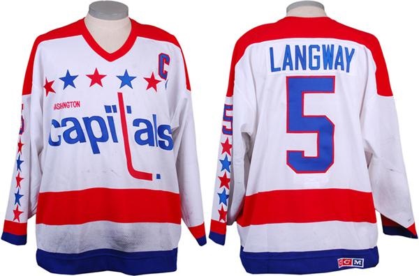 Late 1980's Rod Langway Washington Capitals Game Worn Jersey