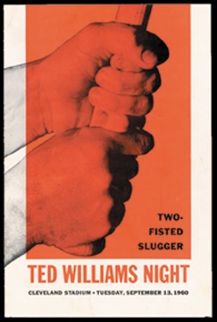 Ted Williams - 1960 Ted Williams Night Program