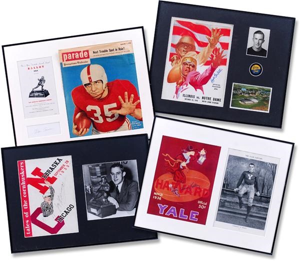 Autographs Football - Heisman Trophy Winners Framed Display Pieces (4)
