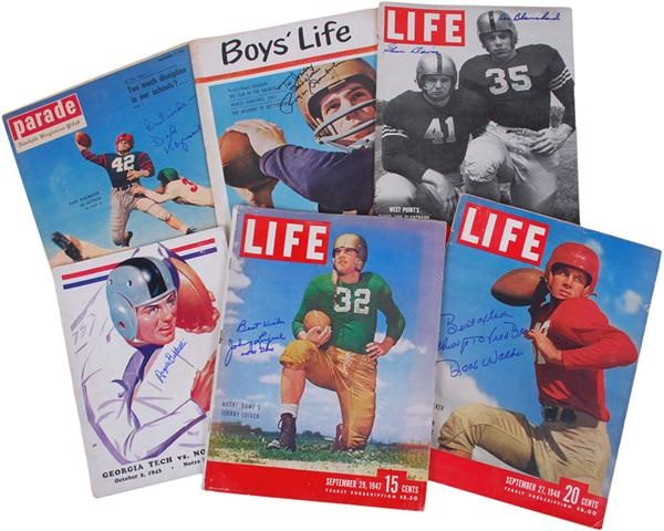 Better Football Autographed Oversized Magazines (6)