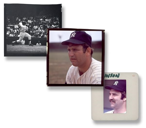 Memorabilia Baseball Photographs - Lots - Better Thurman Munson Negatives and Slides (3)