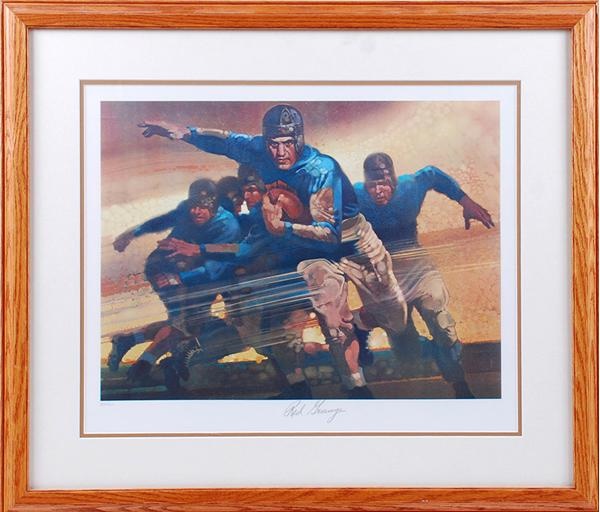 Red Grange Signed Ltd Ed Sports Illustrated Print