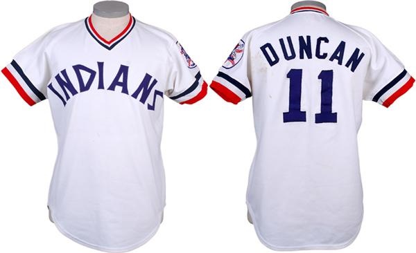 - Dave Duncan Game Used Cleveland Indians Jersey (1970's)