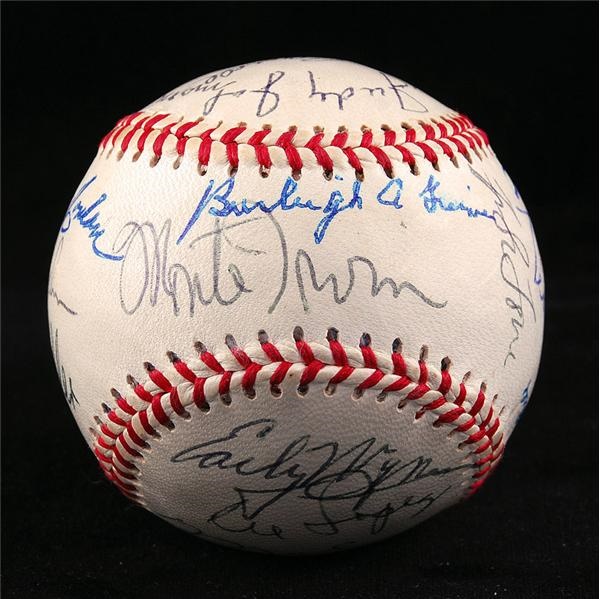 Autographs Baseball - Baseball Signed by (16) Hall of Famers