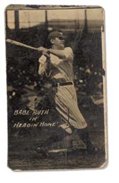 Sports Cards - 1920 Babe Ruth Headin' Home Baseball Card