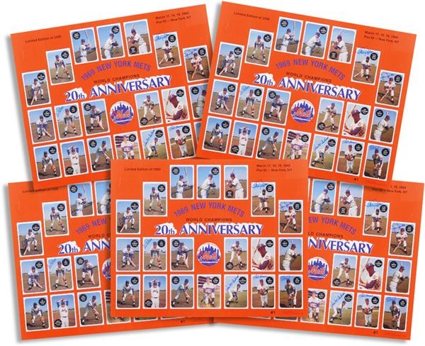 Autographs Baseball - 1969 Limited Edition New York Mets Signed Posters (5)