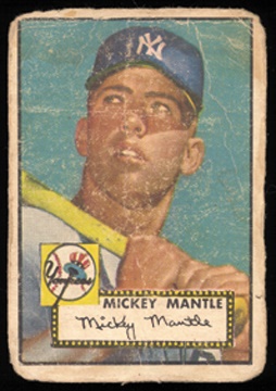 Sports Cards - 1952 Topps Mickey Mantle Rookie Card
